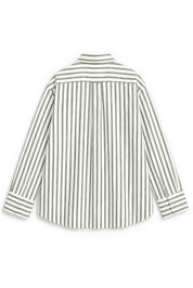 MARGO OLIVE GREEN STRIPE SHIRT MEN