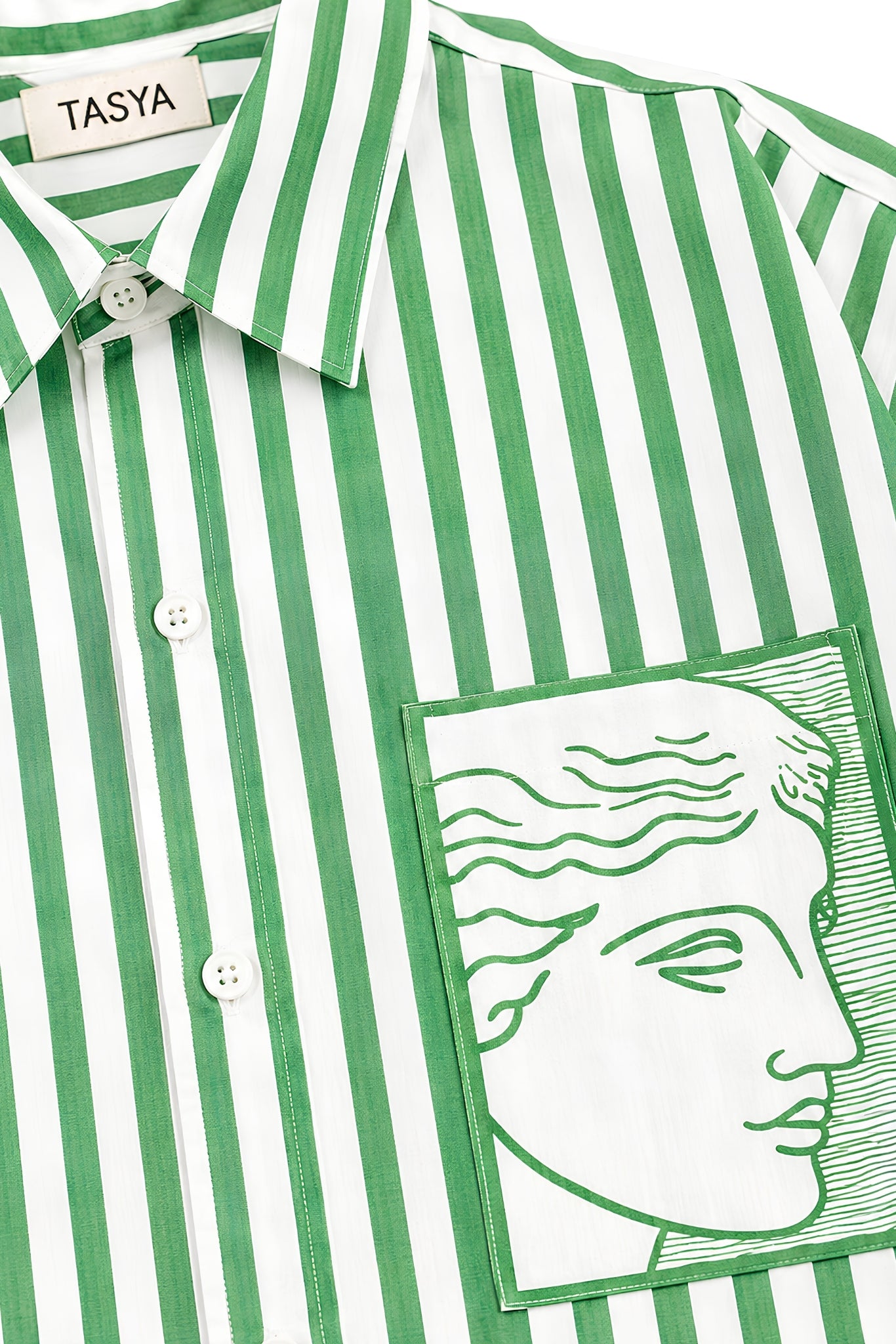 TIFFANY GREEN STRIPE SHIRT MEN