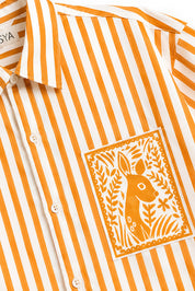 OLIVIA ORANGE STRIPE SHIRT MEN