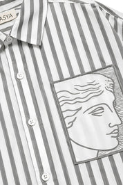 TIFFANY GREY STRIPE SHIRT MEN