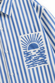 ORNELA BLUE STRIPE SHIRT WOMEN
