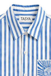 MARGO BLUE STRIPE SHIRT MEN