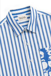 WINONA BLUE STRIPE SHIRT MEN