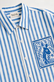 OLIVIA BLUE STRIPE SHIRT MEN