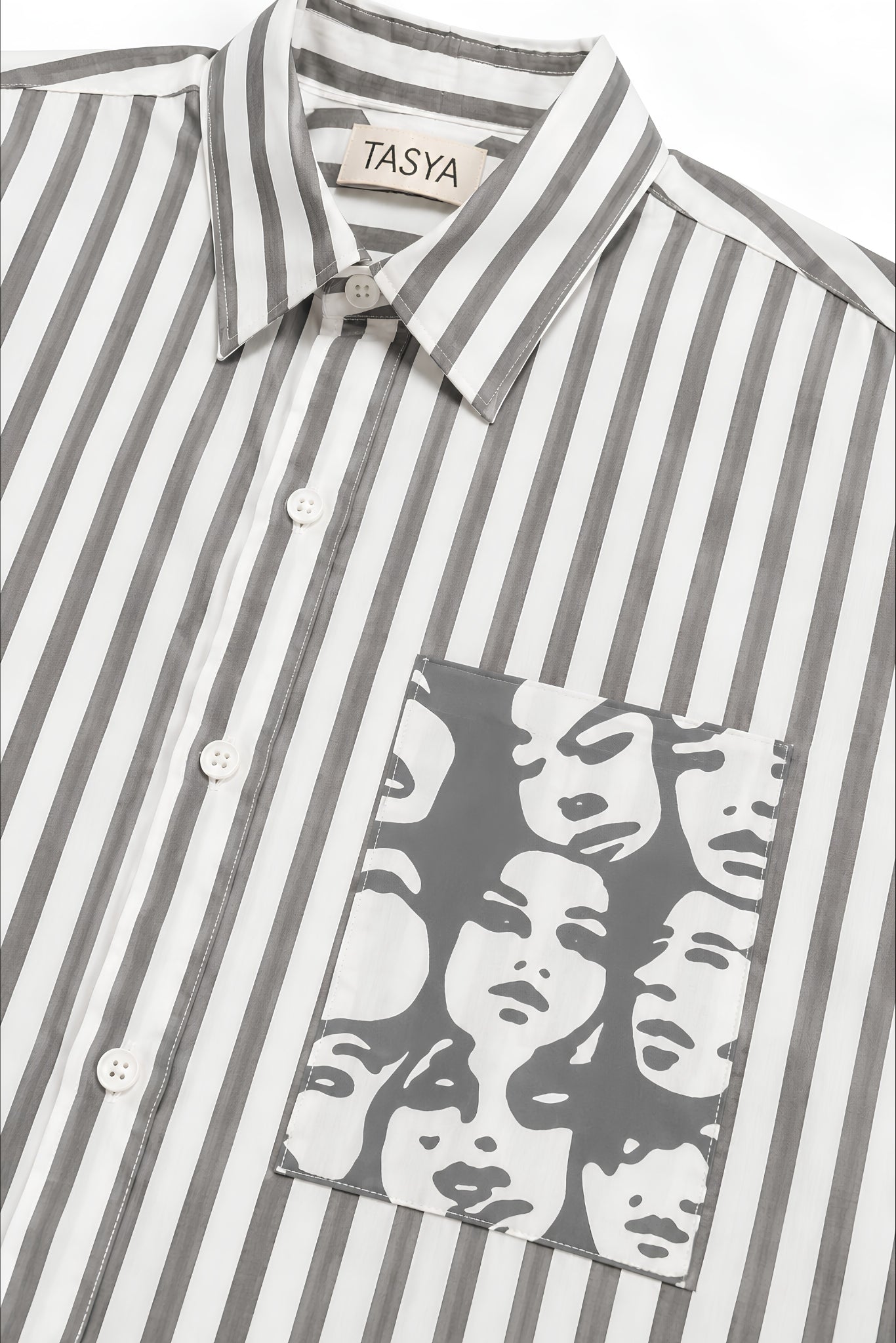 WINONA GREY STRIPE SHIRT WOMEN