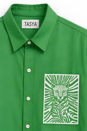 MARGO GREEN DYED SHIRT WOMEN