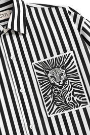 MARGO BLACK STRIPE SHIRT MEN