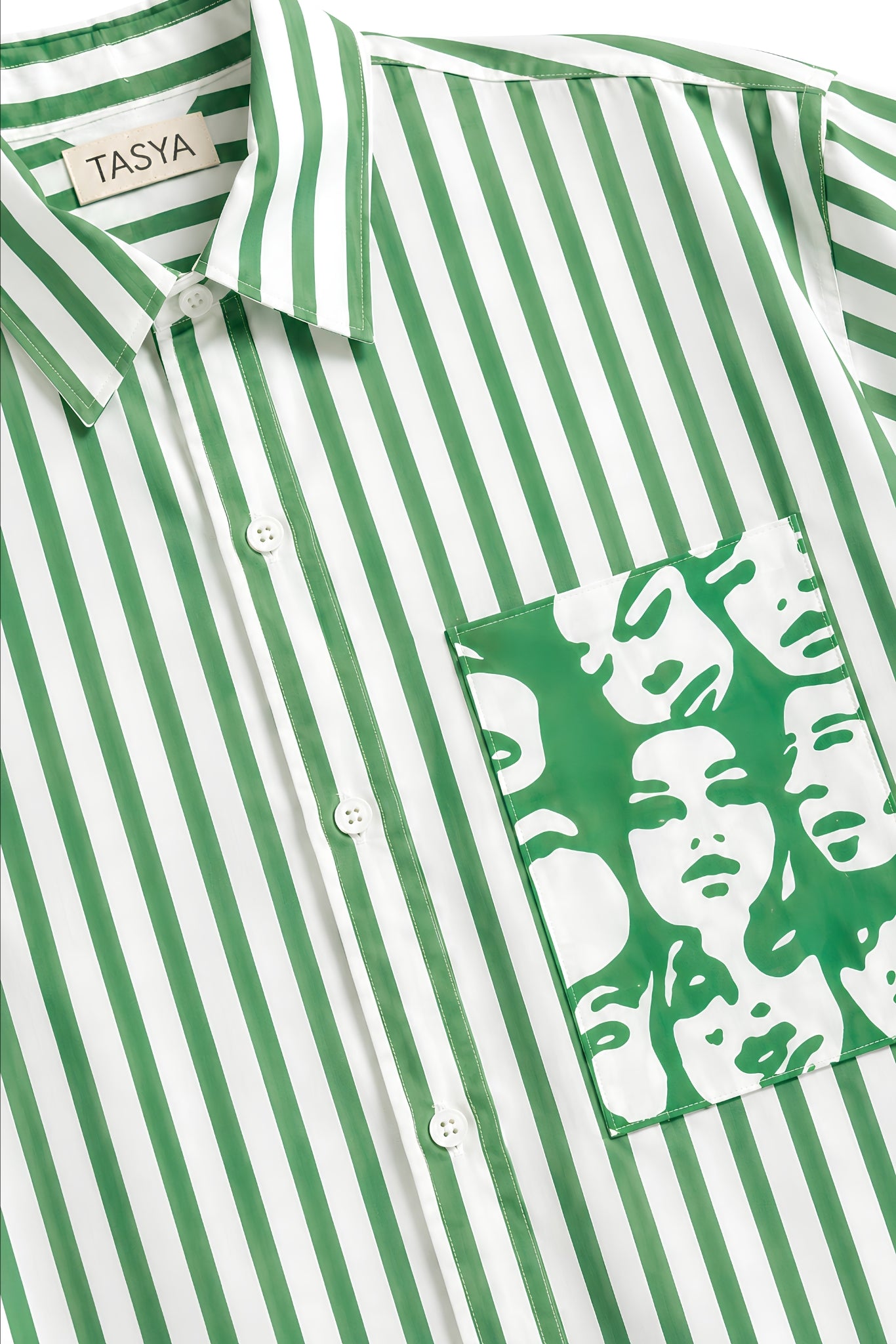 WINONA GREEN STRIPE SHIRT MEN