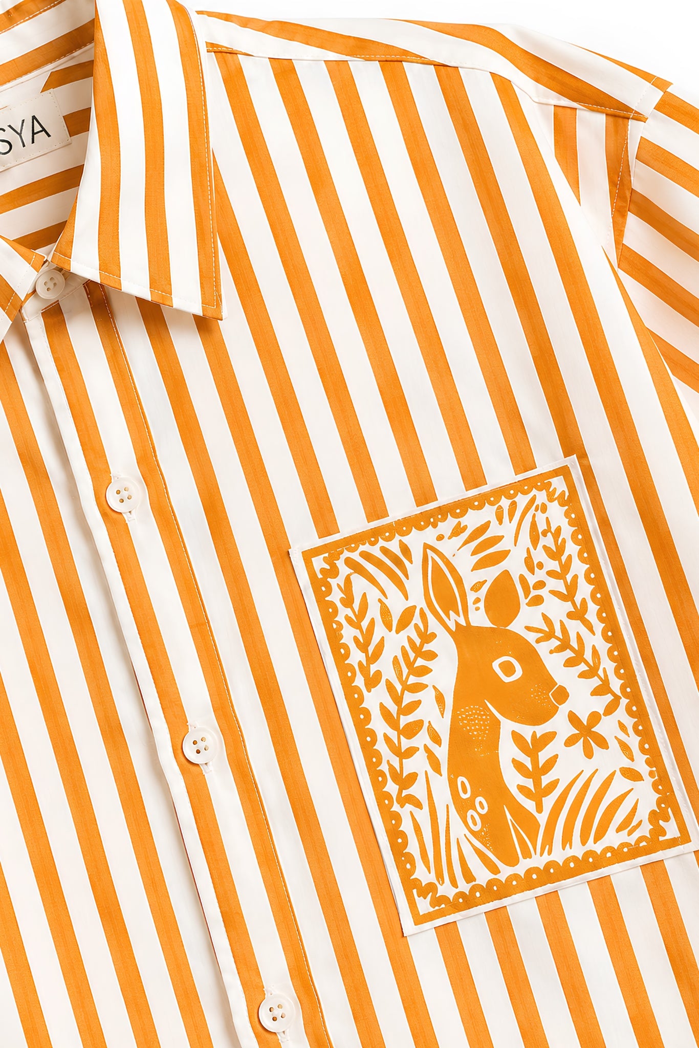 OLIVIA ORANGE STRIPE SHIRT WOMEN