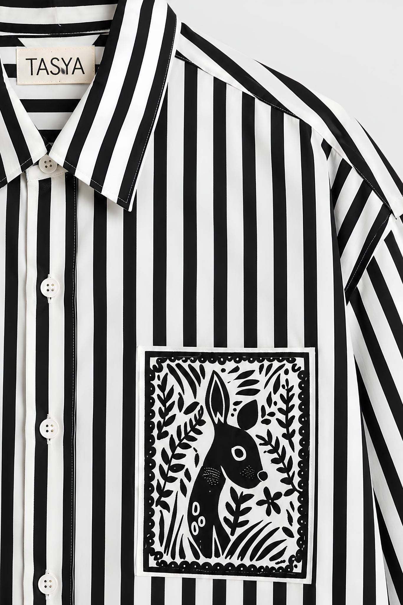 OLIVIA BLACK STRIPE SHIRT WOMEN