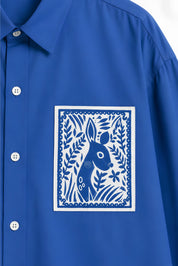OLIVIA BLUE DYED SHIRT WOMEN