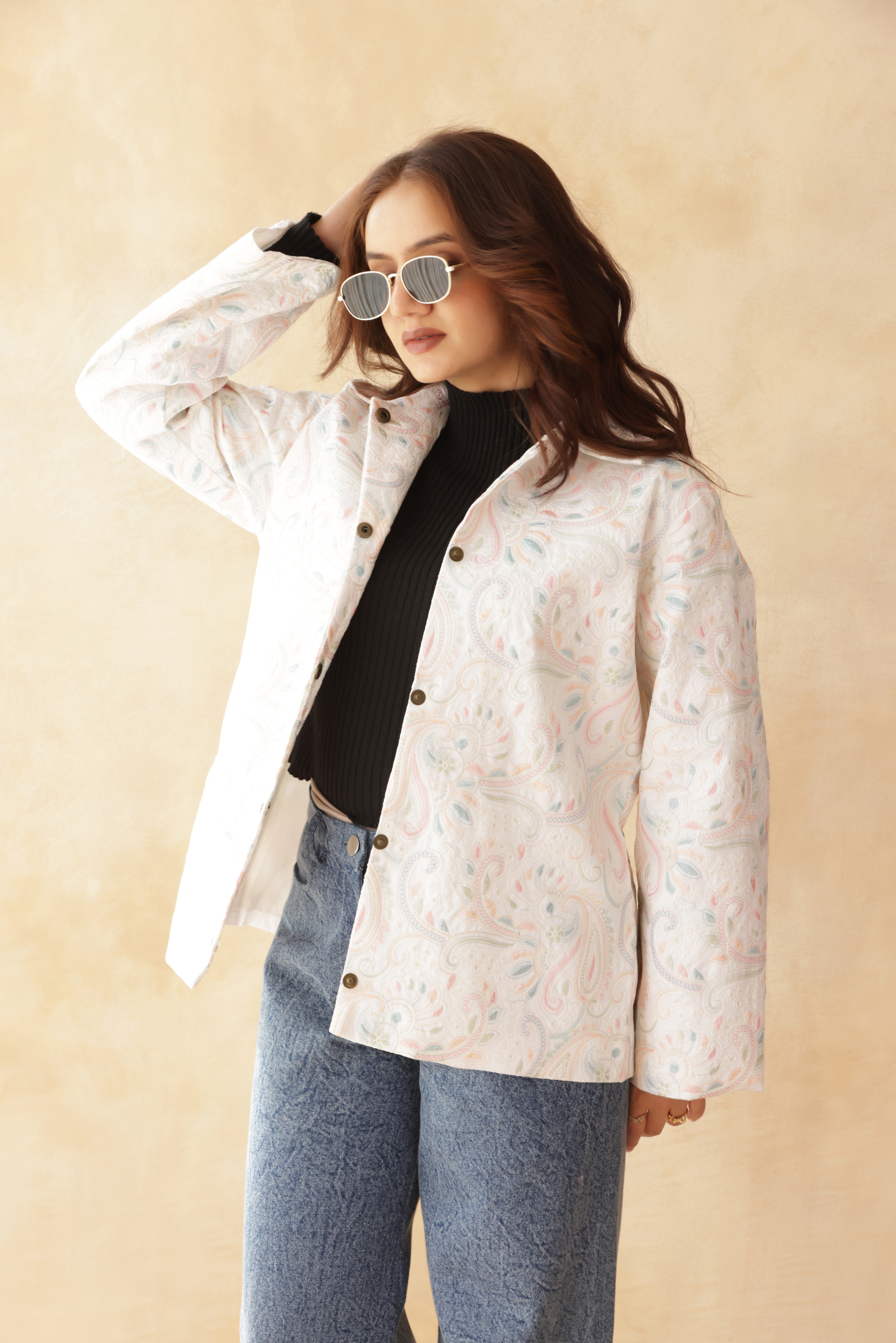 LUXE GEOMETRIC STATEMENT SHACKET