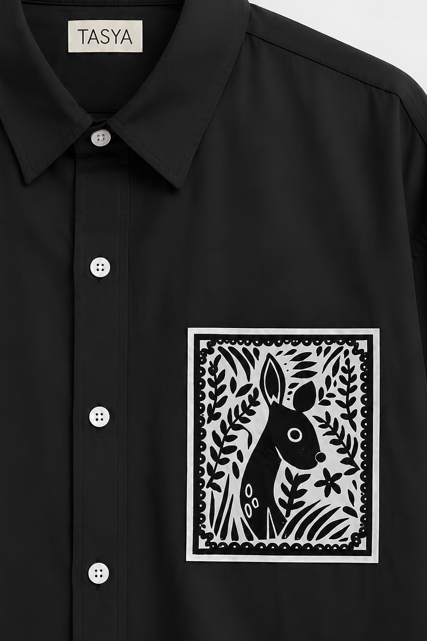 OLIVIA BLACK DYED SHIRT MEN