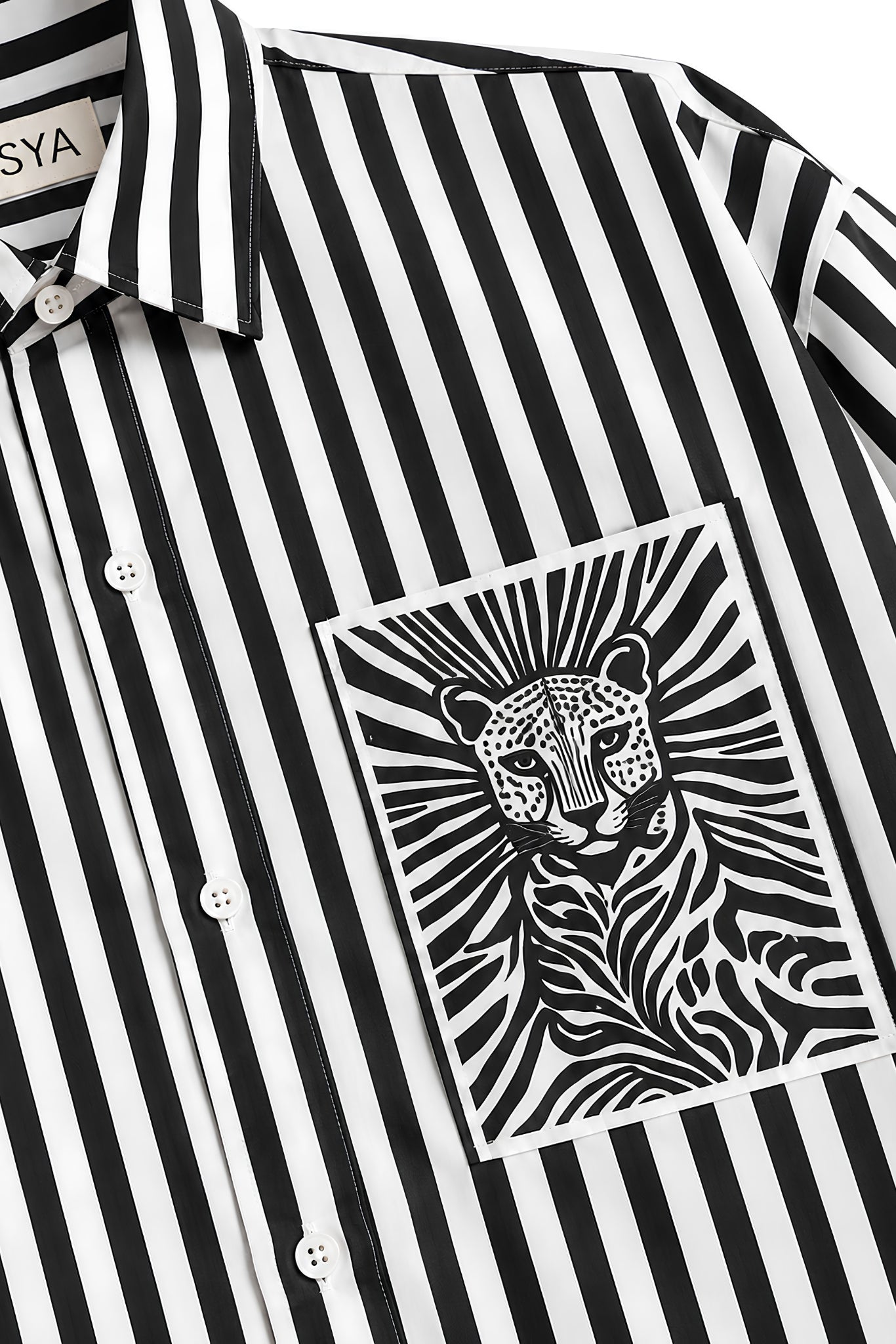 MARGO BLACK STRIPE SHIRT WOMEN