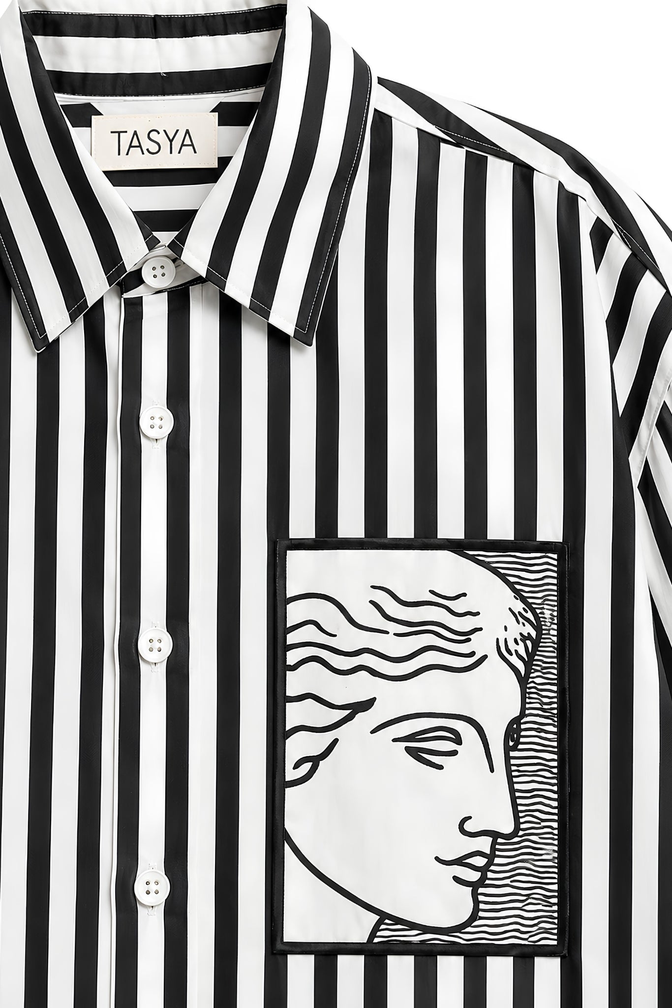 TIFFANY BLACK STRIPE SHIRT MEN