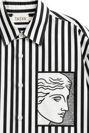 TIFFANY BLACK STRIPE SHIRT MEN