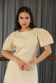 VENI MINI DRESS - BEIGE