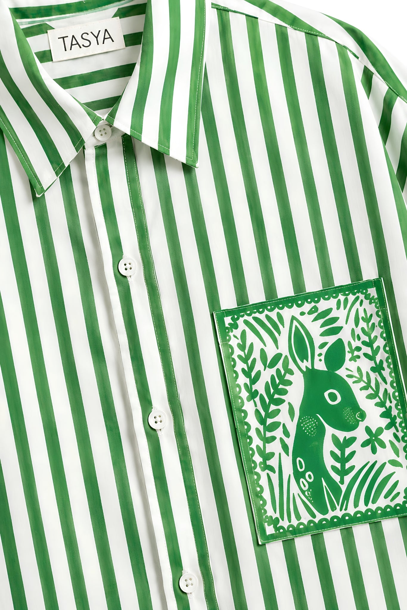 OLIVIA GREEN STRIPE SHIRT MEN