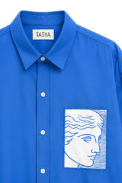 TIFFANY BLUE DYED SHIRT WOMEN