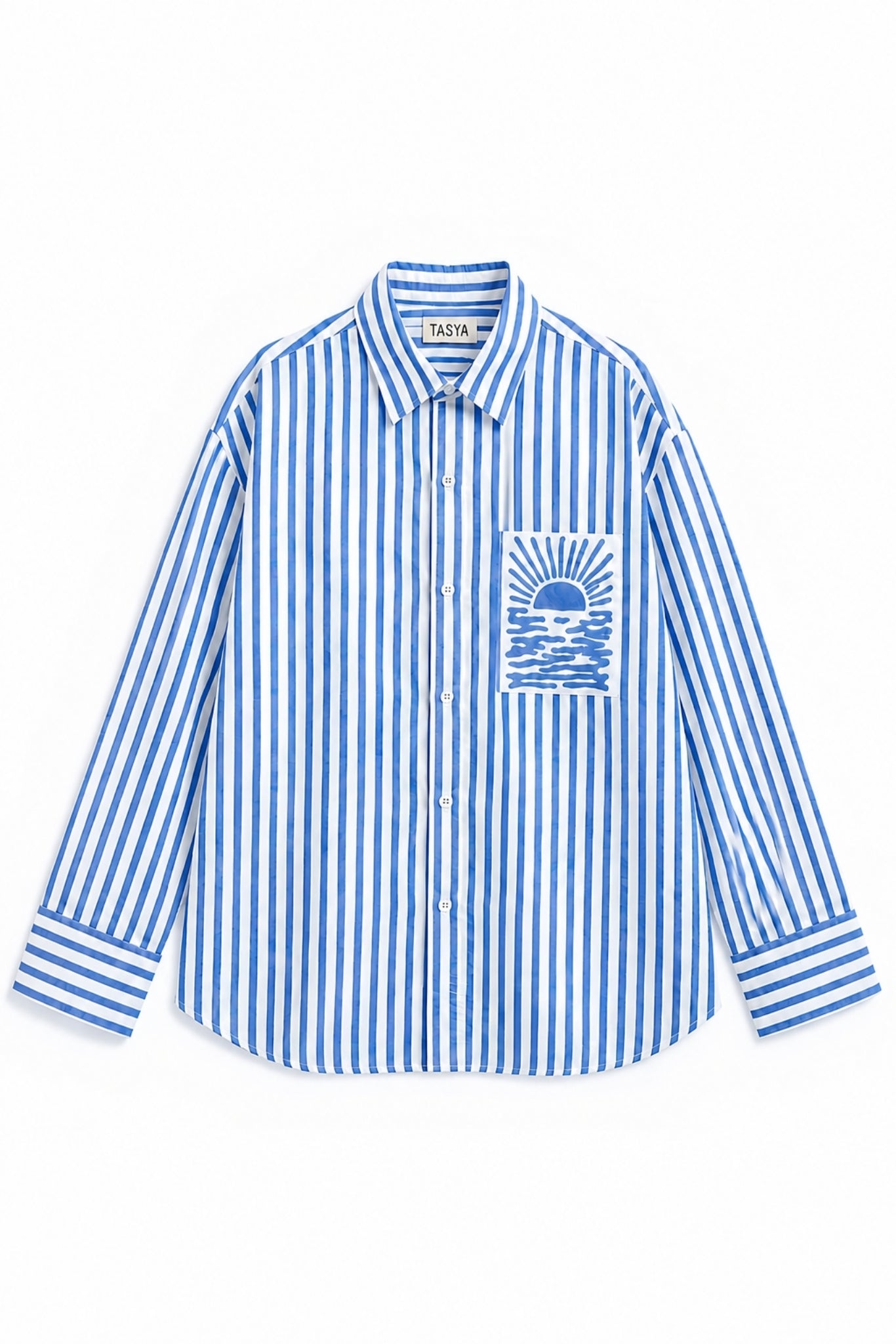 ORNELA BLUE STRIPE SHIRT WOMEN