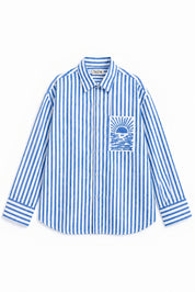 ORNELA BLUE STRIPE SHIRT MEN