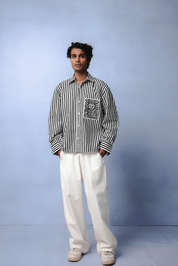 MARGO BLACK STRIPE CO-ORD MEN