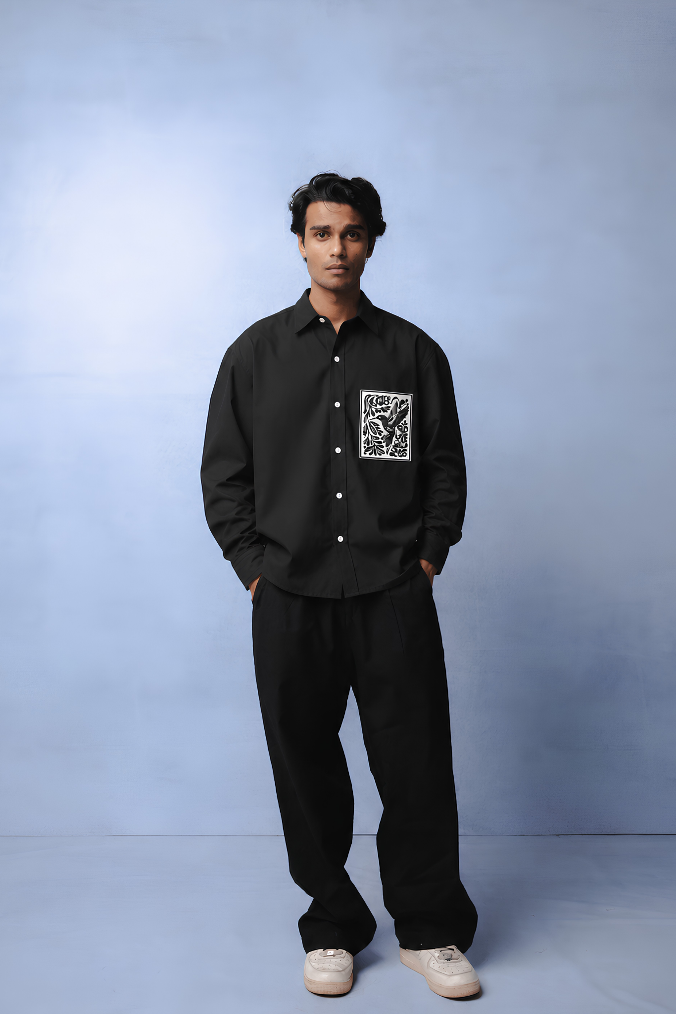 TROPICAL BLACK CO-ORD MEN