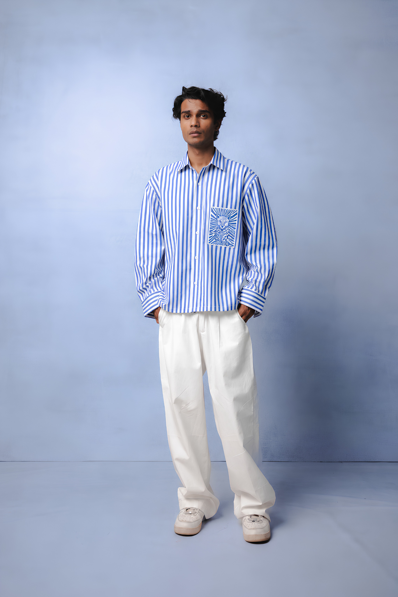 MARGO BLUE STRIPE CO-ORD MEN