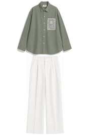 MARGO OLIVE GREEN DYED CO-ORD WOMEN