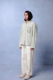 MARGO OLIVE GREEN STRIPE CO-ORD WOMEN