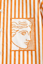 TIFFANY ORANGE STRIPE SHIRT WOMEN