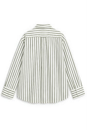OLIVIA OLIVE GREEN STRIPE SHIRT MEN