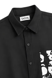 WINONA BLACK DYED SHIRT MEN