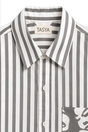 WINONA GREY STRIPE SHIRT WOMEN