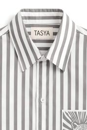 MARGO GREY STRIPE SHIRT MEN
