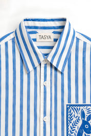OLIVIA BLUE STRIPE SHIRT MEN