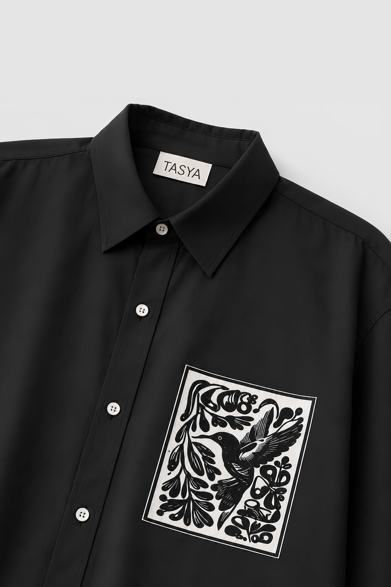 KIN BLACK DYED SHIRT MEN