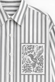 KIN GREY STRIPE SHIRT MEN