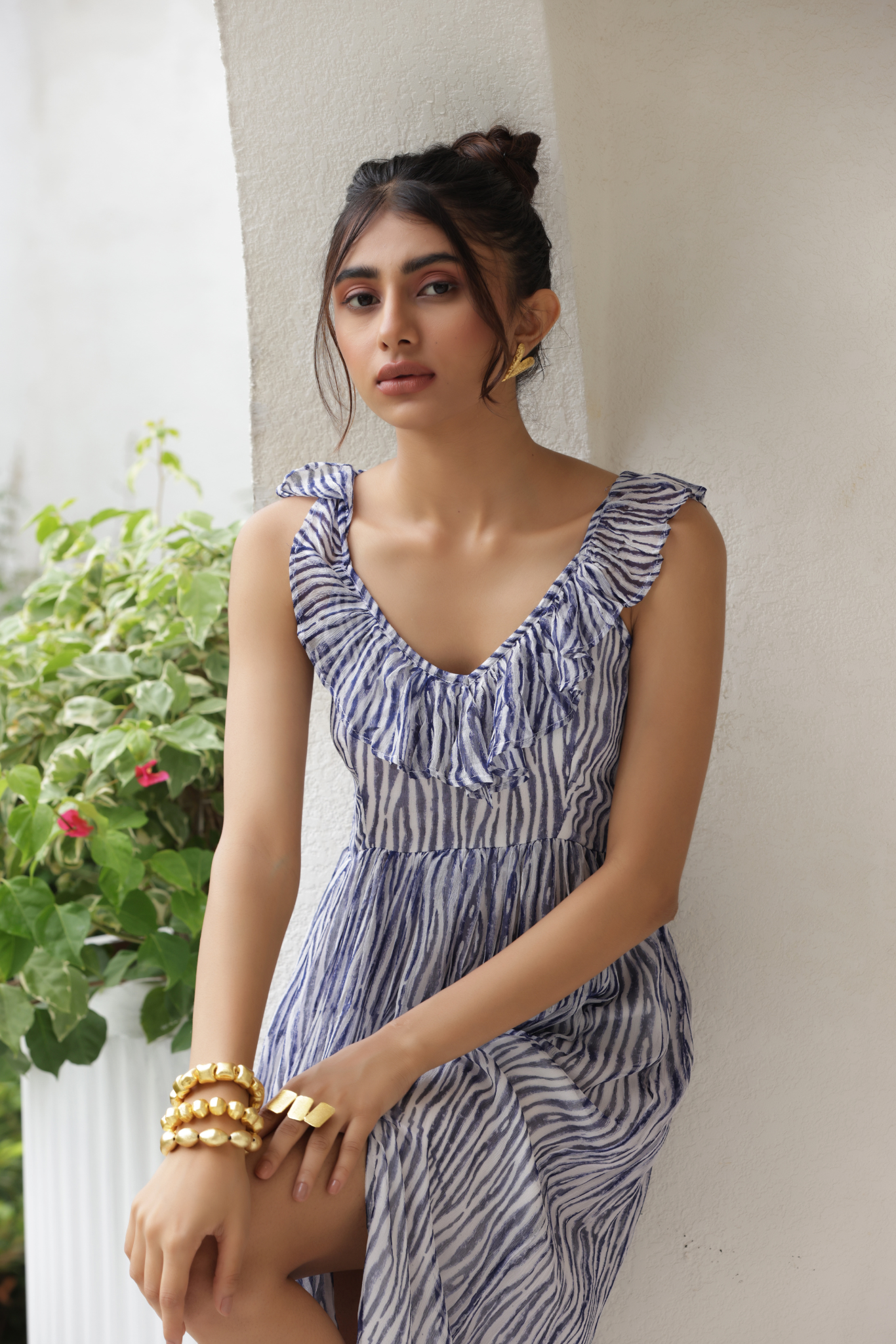 Block Bliss Midi Dress