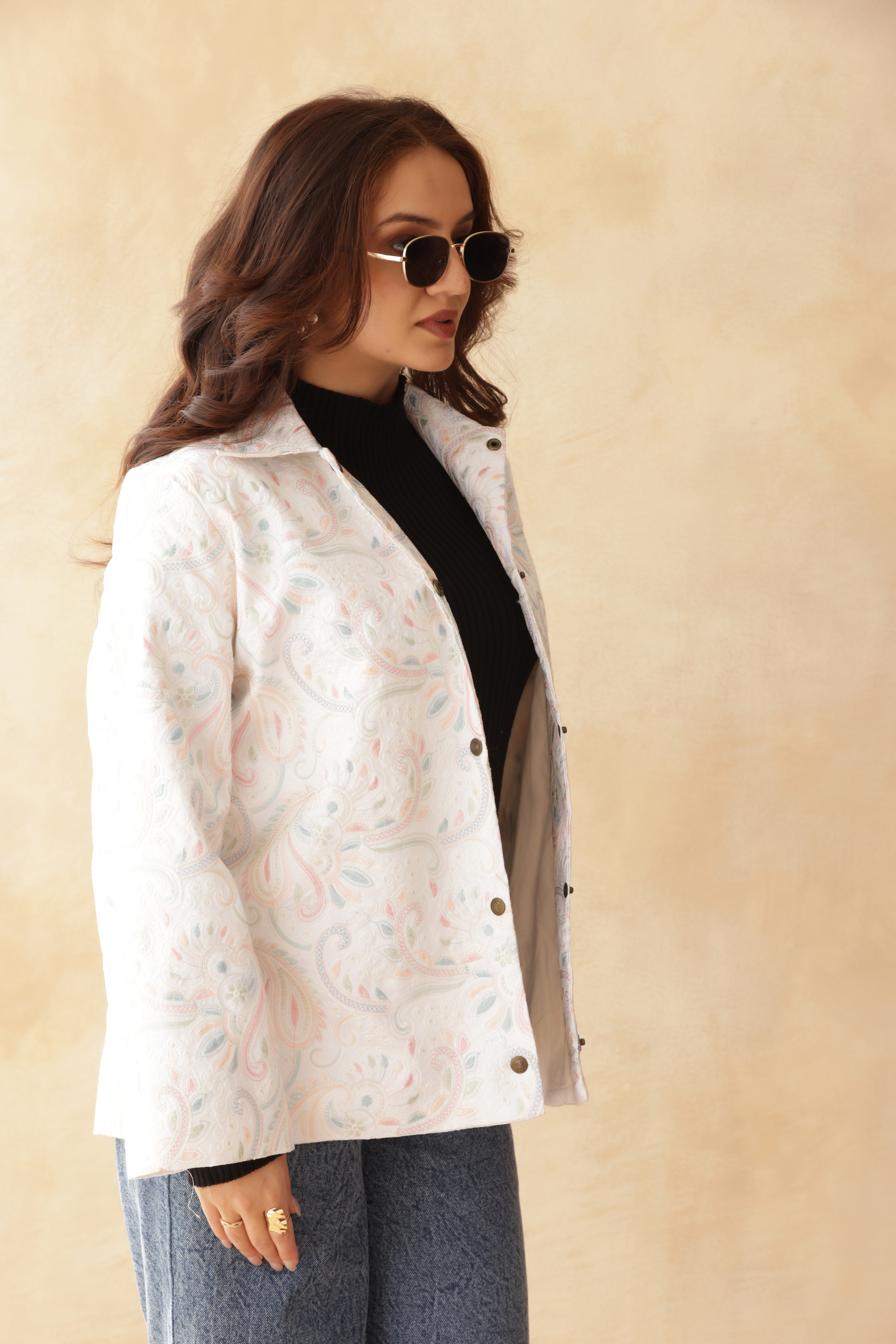 LUXE GEOMETRIC STATEMENT SHACKET