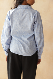 AZURE MIST LINEN SHIRT