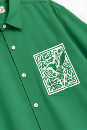 KIN GREEN DYED SHIRT WOMEN