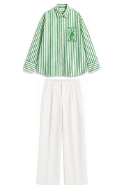 OLIVIA GREEN STRIPE CO-ORD WOMEN