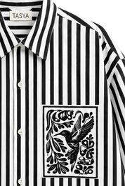 KIN BLACK STRIPE SHIRT MEN