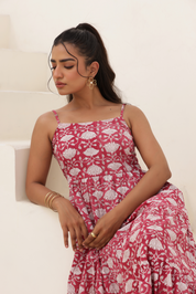 Roseate Strappy Midi Dress