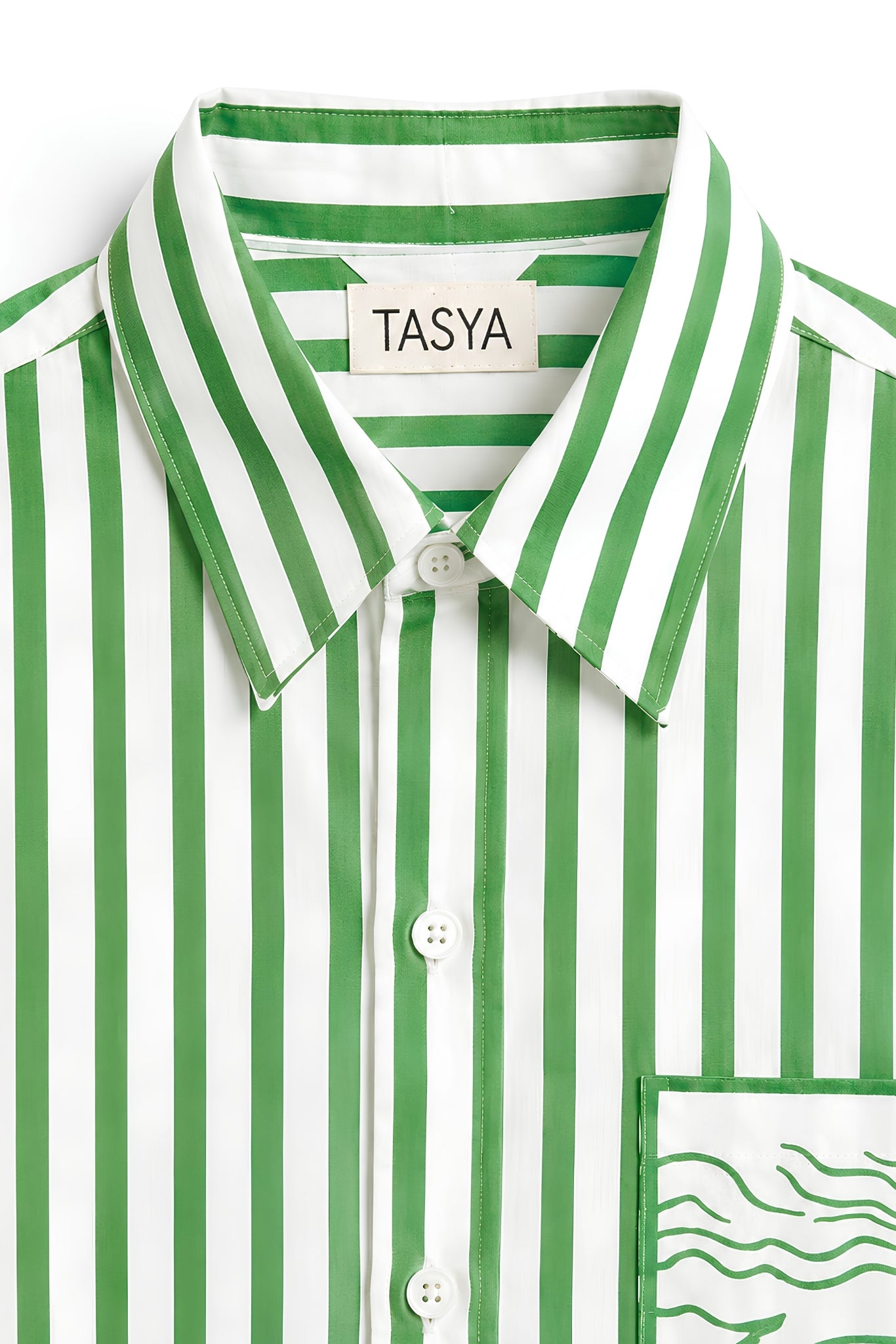 TIFFANY GREEN STRIPE SHIRT MEN