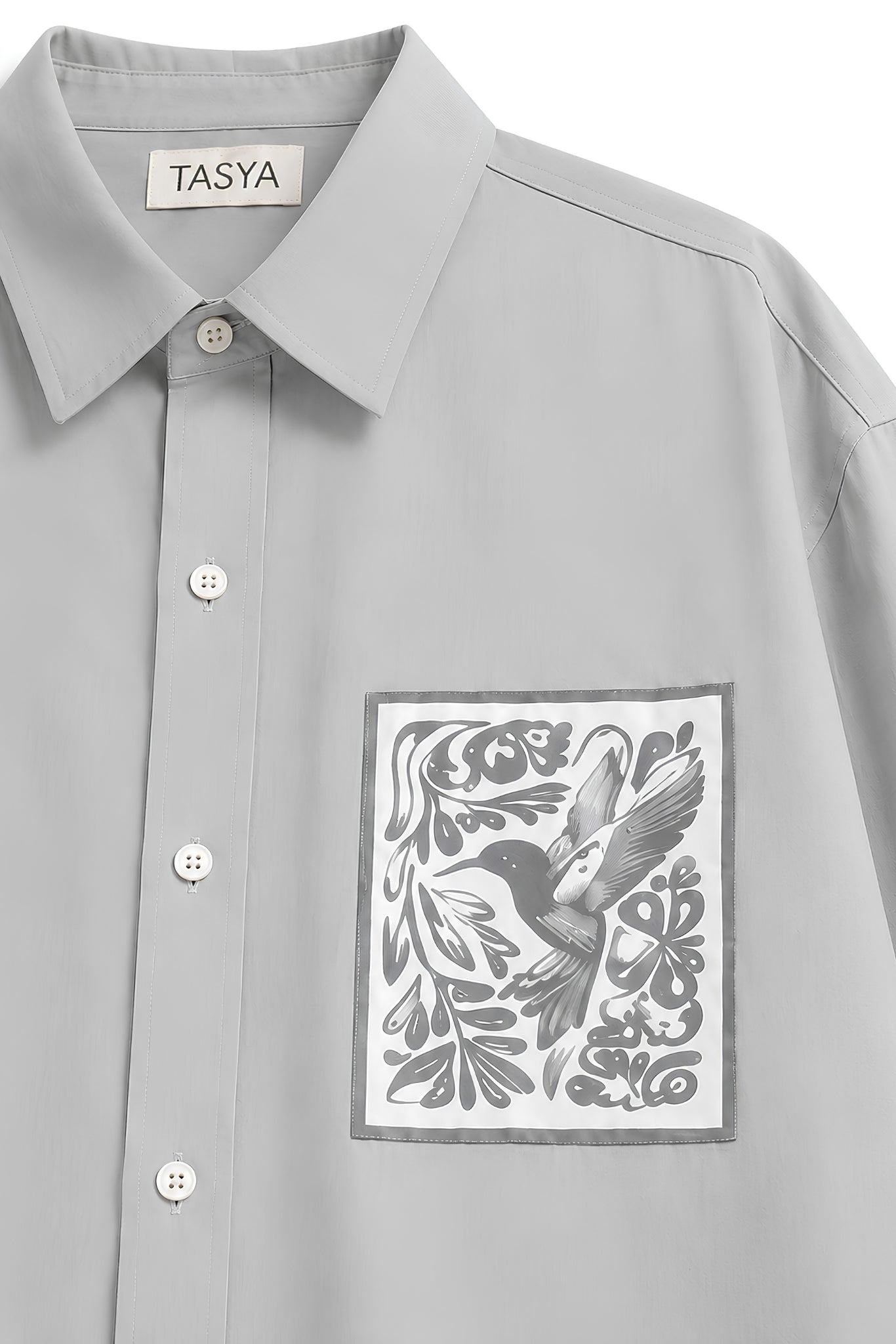 KIN GREY DYED SHIRT MEN