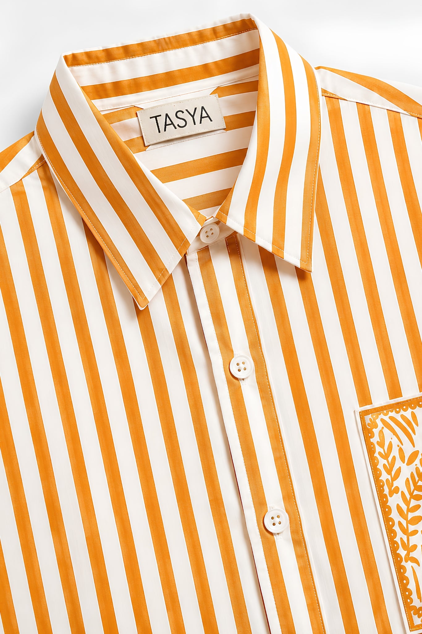 OLIVIA ORANGE STRIPE SHIRT MEN