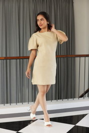 VENI MINI DRESS - BEIGE
