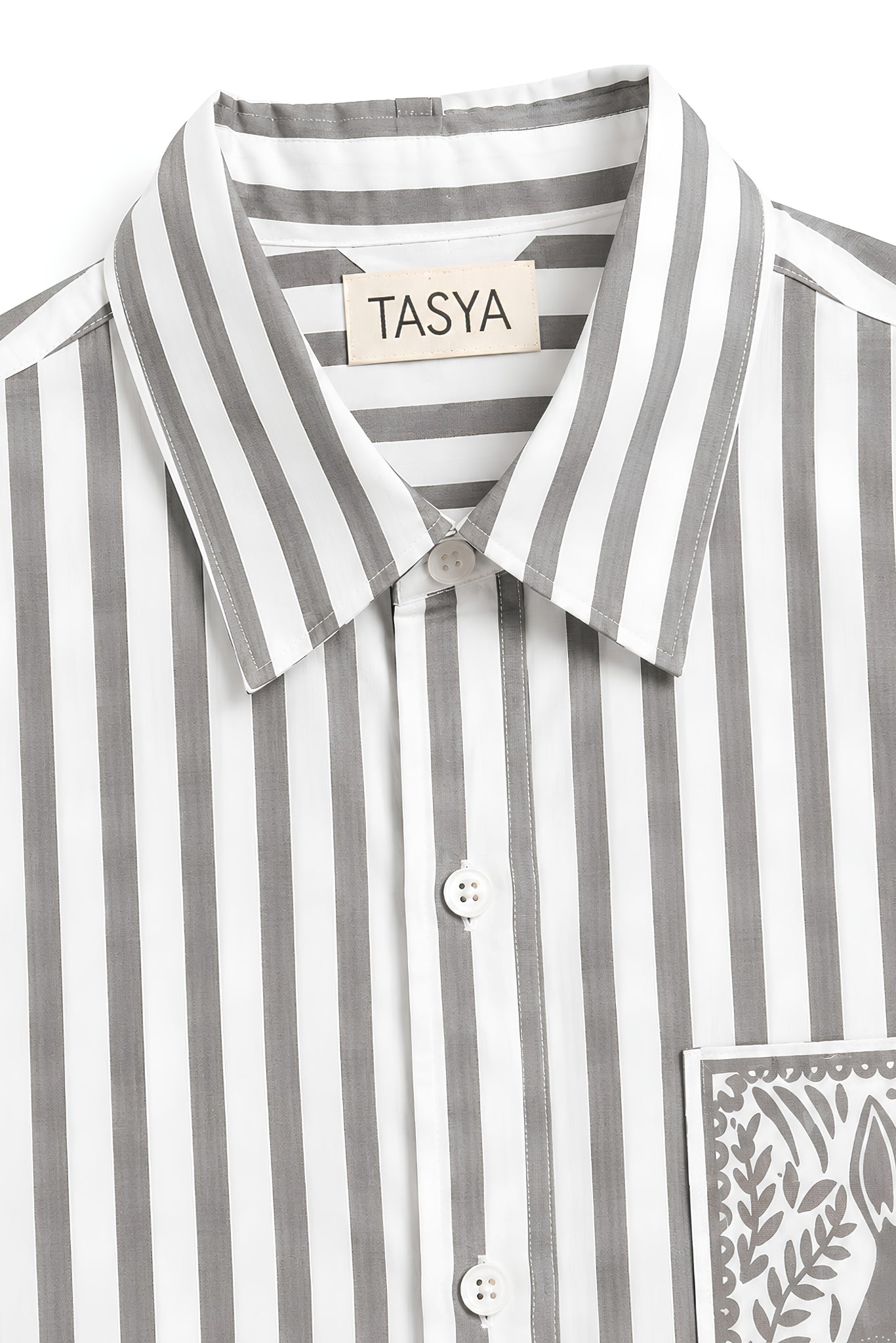 OLIVIA GREY STRIPE SHIRT WOMEN